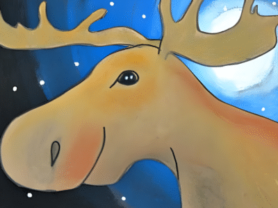 Kids Painting Class: Paint an Adirondack Moose with Laura Leigh